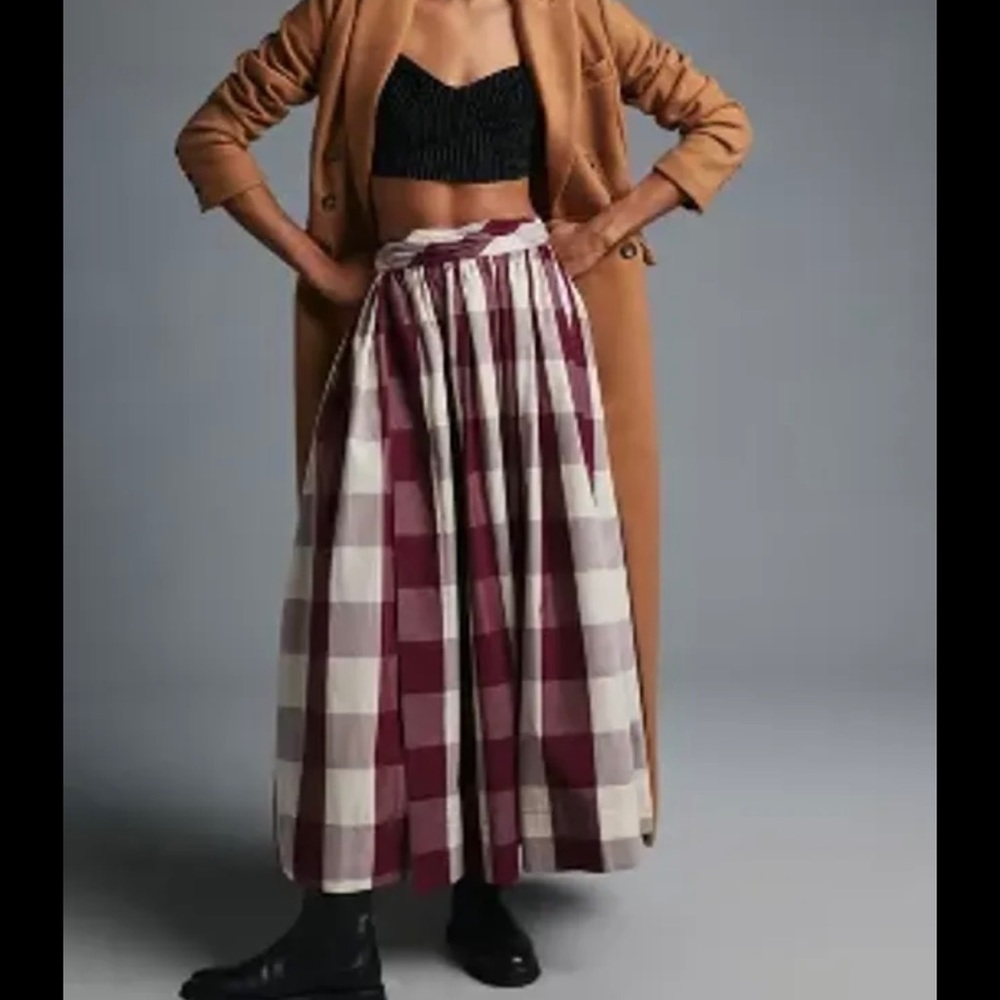 Sunday in Brooklyn Plaid Side-Slit Skirt